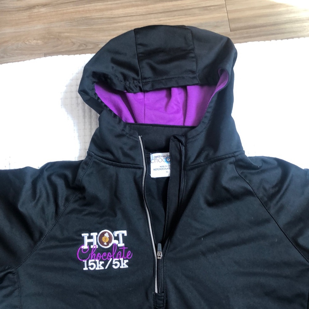 Hot Chocolate 5k run M Pullover Black Purple
